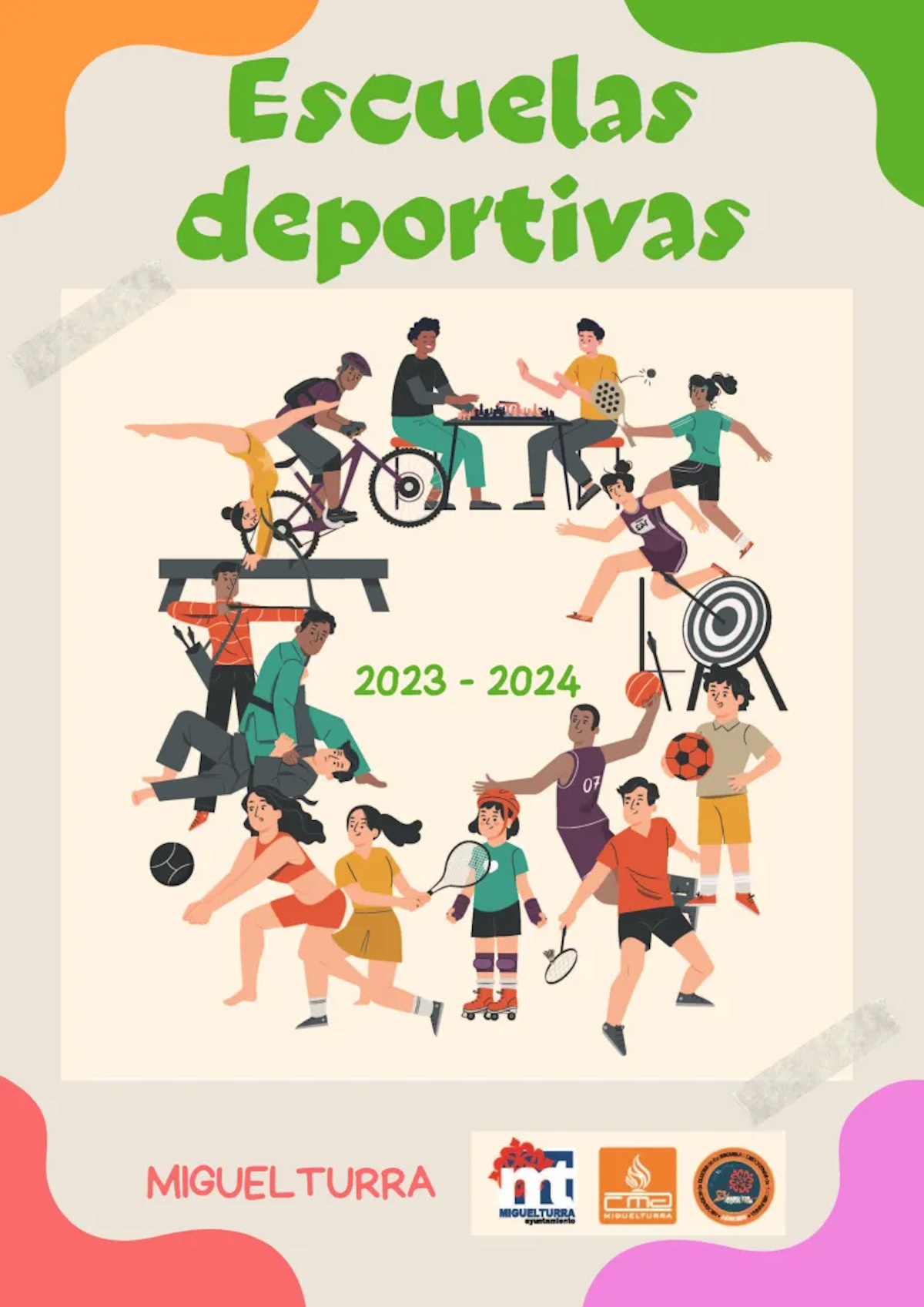Plazas disponibles existentes en las Escuelas Deportivas  de Miguelturra para 2023-2024
