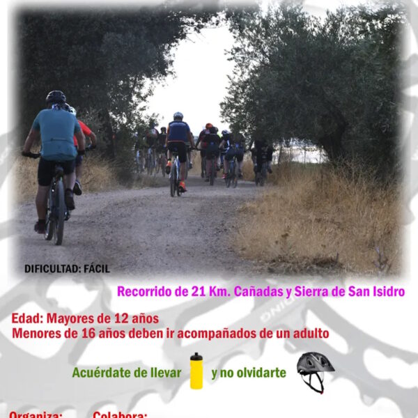 Ruta especial MTB (bicicleta de montaña) familiar DalePedales por la Feria y Fiestas de Miguelturra el 16 de septiembre