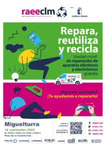 Taller gratuito itinerante «Repara, reutiliza, recicla» del 18 al 29 de septiembre con la furgoneta-taller itinerante en Miguelturra