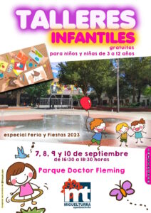 Talleres infantiles de feria gratuitos del 7 al 10 de septiembre, ambos inclusive, en Miguelturra