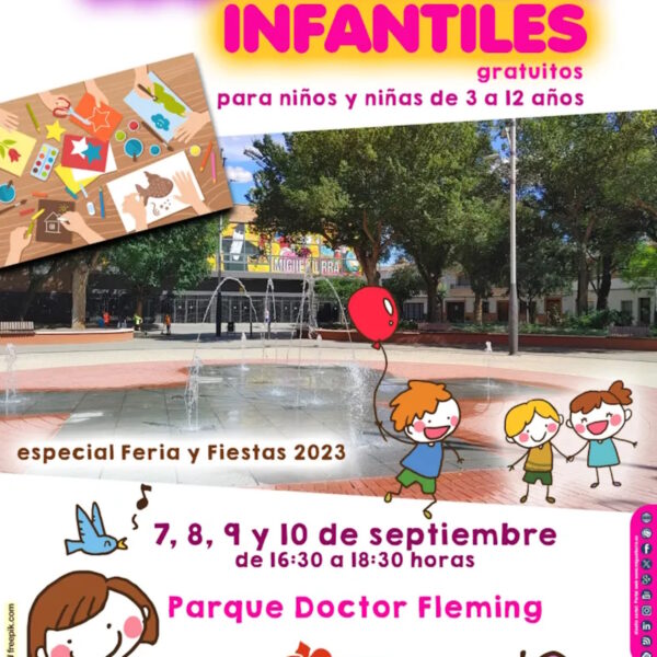 Talleres infantiles de feria gratuitos del 7 al 10 de septiembre, ambos inclusive, en Miguelturra