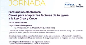 ¡No te pierdas la Jornada sobre Facturación Electrónica en Miguelturra el 18 de octubre! ¡Inscripciones abiertas!