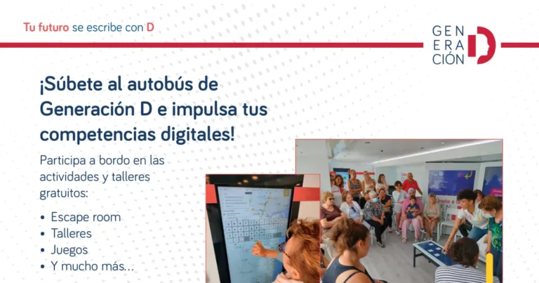 El autobús de la campaña ‘Generación D’ llega a Miguelturra para potenciar las habilidades digitales de los ciudadanos