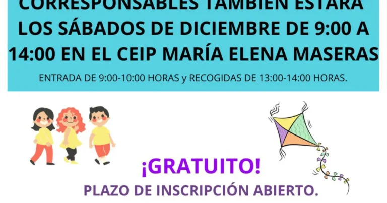 El Plan Corresponsables extiende sus servicios a todos los sábados de diciembre