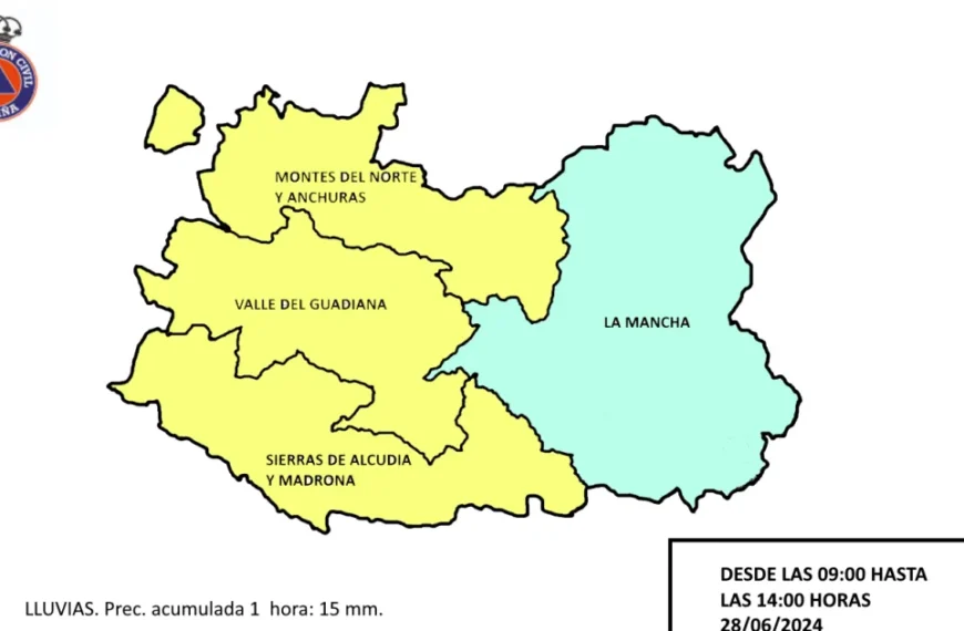 Alertas Meteorológicas de la Agencia Estatal de Meteorología para el Viernes 28 de Junio