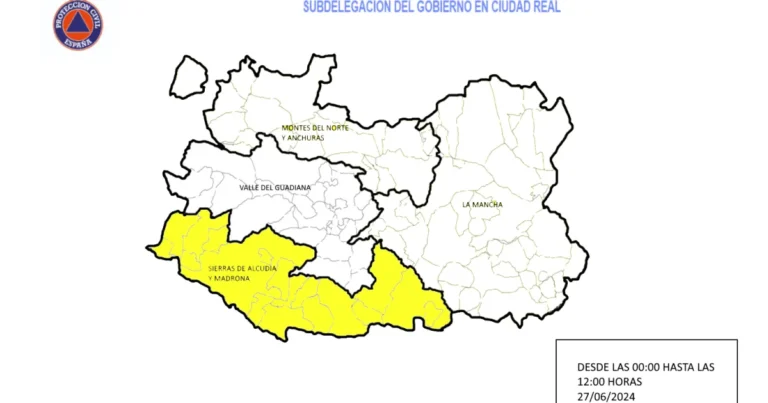 Alertas Metereológicas de la AEMET para el Jueves 27 de Junio