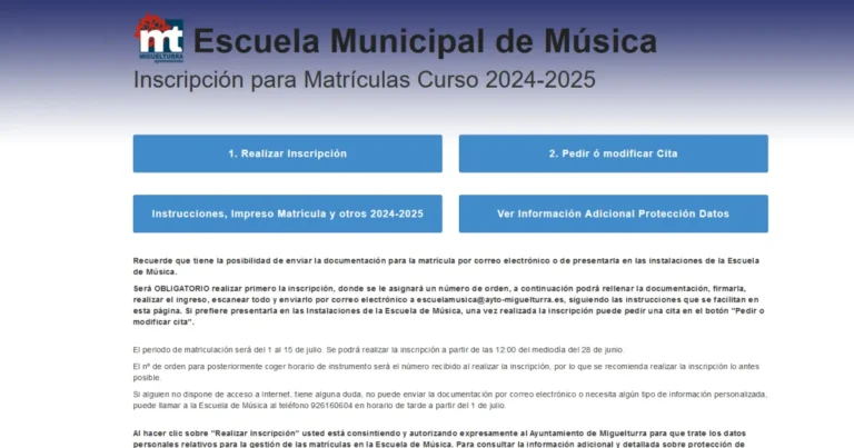 Inicio de Inscripciones para el Curso 2024-2025 en la Escuela de Música y Danza: ¡A Partir del 28 de Junio!