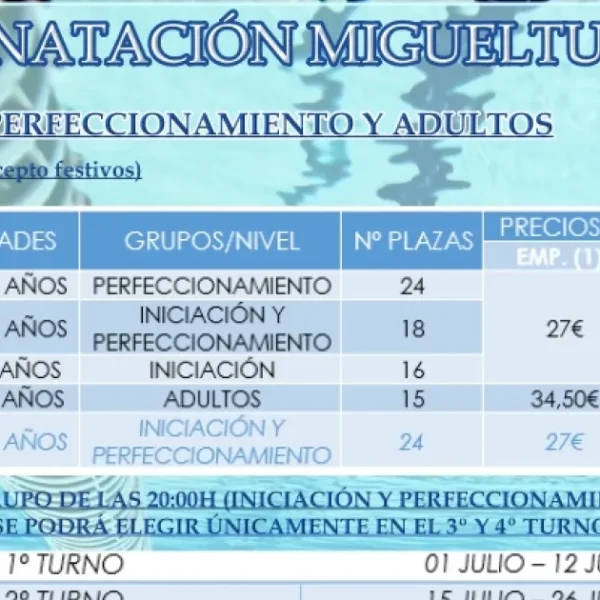 Inscripciones abiertas: Únete a los cursos de natación de verano 2024