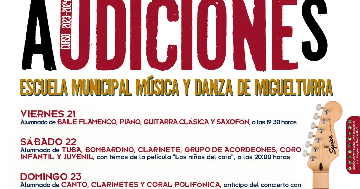 La Escuela de Música y Danza de Miguelturra Celebra sus Audiciones de Clausura del Curso 2023-2024