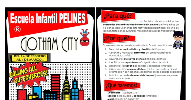 Carnaval Temático de Superhéroes en la Escuela Infantil Pelines de Miguelturra