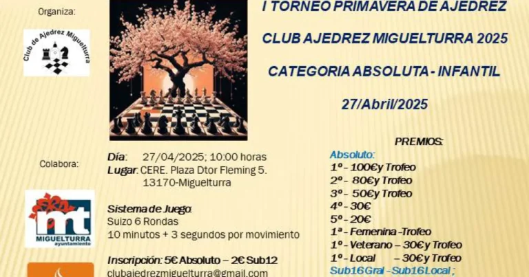 Miguelturra Inaugura su Torneo de Primavera de Ajedrez