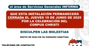 Cierre del Cementerio Municipal por Festividad del Corpus Christi el 19 de Junio de 2025