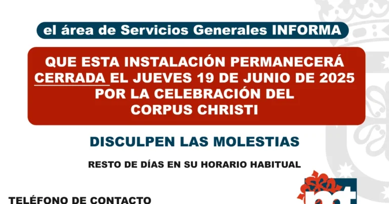 Cierre del Cementerio Municipal por Festividad del Corpus Christi el 19 de Junio de 2025