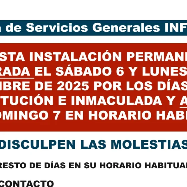 Horario especial del cementerio durante festividades de diciembre 2025