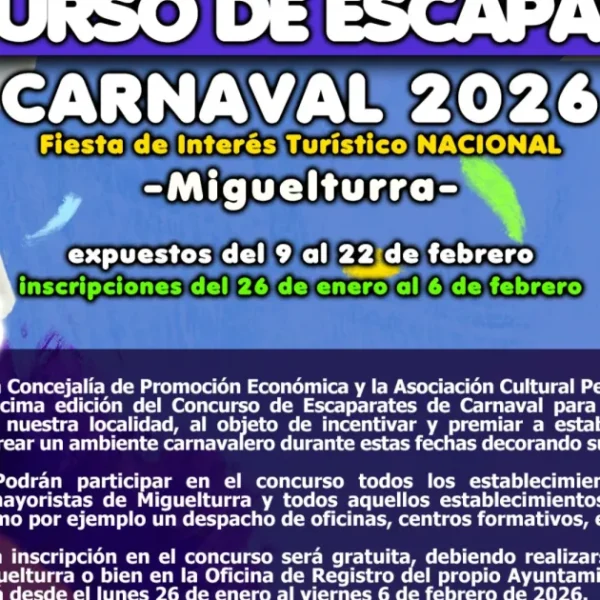 Décima Edición del Concurso de Escaparates del Carnaval 2026 en Miguelturra