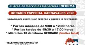 Horario Especial del Cementerio de Miguelturra para el Carnaval 2026