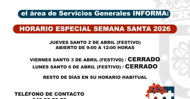 Horario de Semana Santa 2026 del Cementerio Municipal de Miguelturra