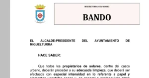 Ordenanza Municipal para la Prevención de Incendios mediante la Limpieza de Solares