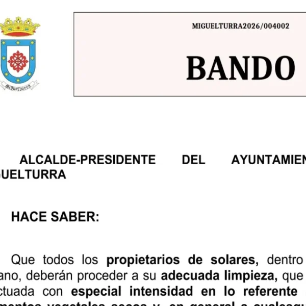 Ordenanza Municipal para la Prevención de Incendios mediante la Limpieza de Solares