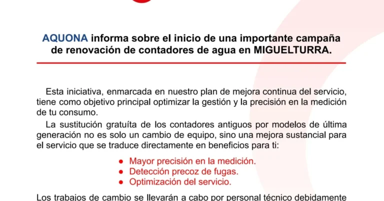 Veolia lanza campaña de renovación gratuita de contadores de agua en Miguelturra