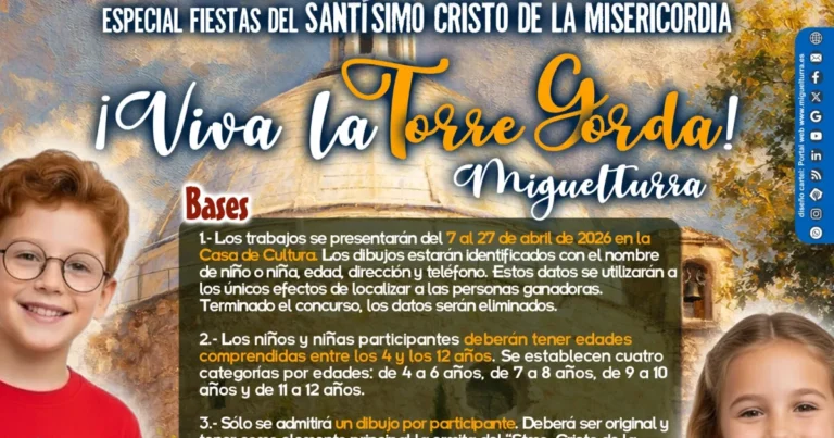 Convocatoria del Concurso de Pintura Infantil «Viva la Torre Gorda» en Miguelturra