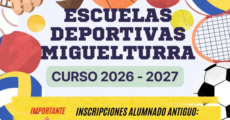 Inscripciones Abiertas para las Escuelas Deportivas Municipales 2026-2027