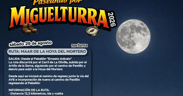 Inscripciones Abiertas para la Ruta Nocturna ‘Paseando por Miguelturra’ el 29 de Agosto