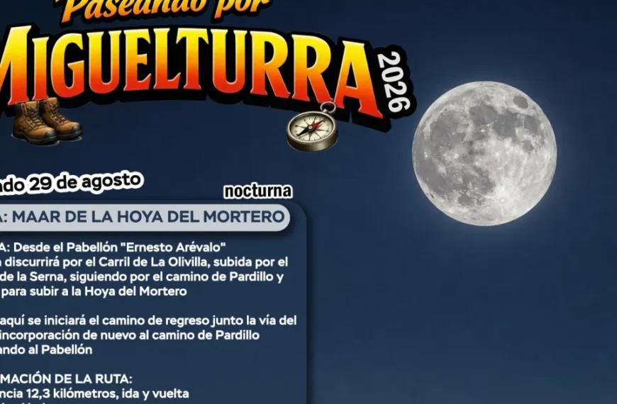 Inscripciones Abiertas para la Ruta Nocturna ‘Paseando por Miguelturra’ el 29 de Agosto