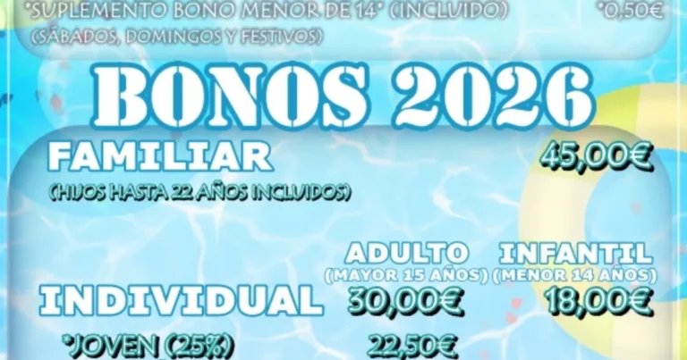 Precios y Promociones de la Piscina Municipal para el Verano 2026