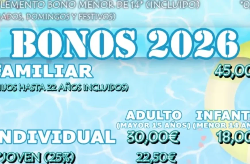 Precios y Promociones de la Piscina Municipal para el Verano 2026
