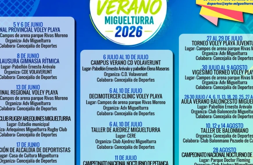 Verano Deportivo 2026 en Miguelturra: Más de 30 Eventos para Todas las Edades