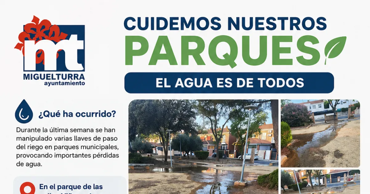 Llamado a la Comunidad: Evitemos la Manipulación del Sistema de Riego en Parques