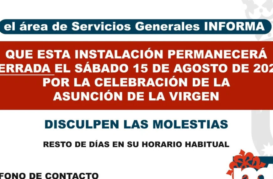 Cierre Temporal del Cementerio Municipal el 15 de Agosto de 2026 por Festividad Religiosa