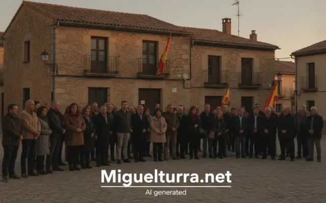 Concentración vecinal frente al Ayuntamiento de Miguelturra en apoyo a Ceuta