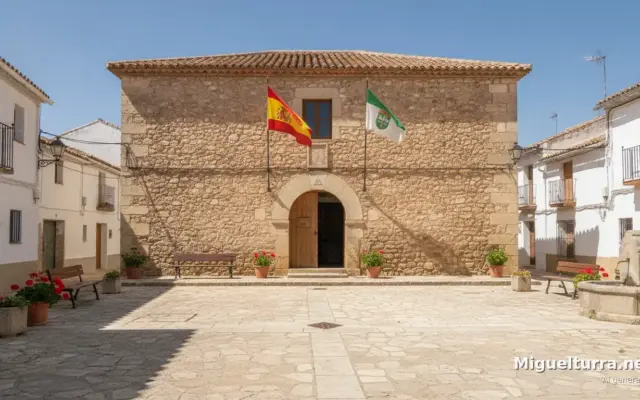 Fachada de un ayuntamiento, imagen ilustrativa generada con IA