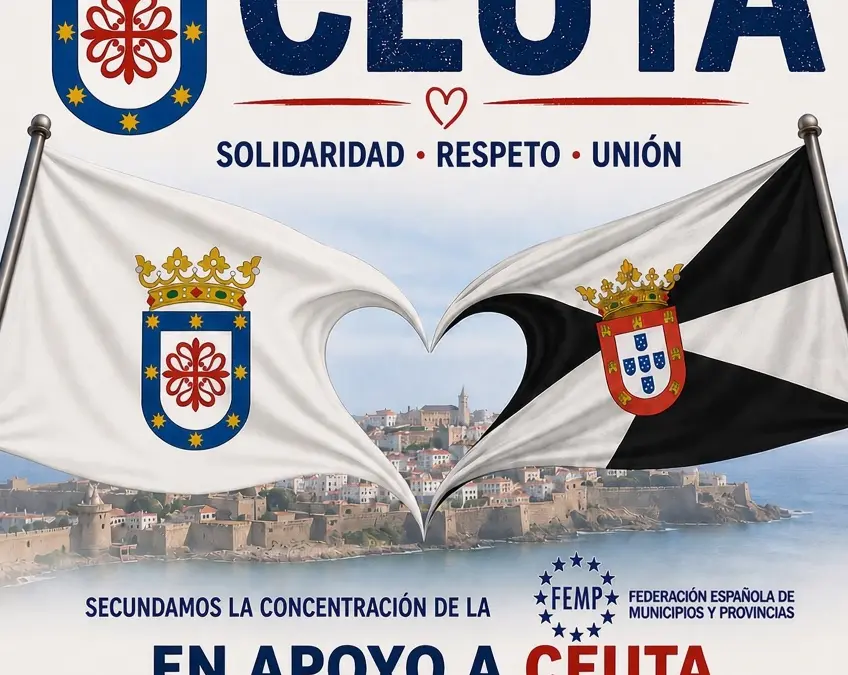 El alcalde de Miguelturra y el diputado Enrique Belda durante la comparecencia por la concentracion de apoyo a Ceuta