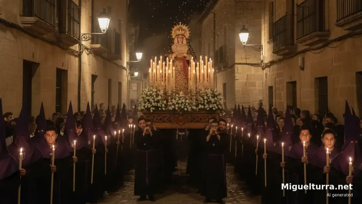 Procesion nocturna de Nuestro Padre Jesus Nazareno en Miguelturra