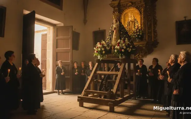 Acto solemne de subida de la imagen de la Virgen a su camarín en una ermita