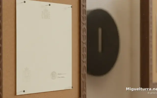 Tablon de anuncios municipal con informacion sobre el censo electoral