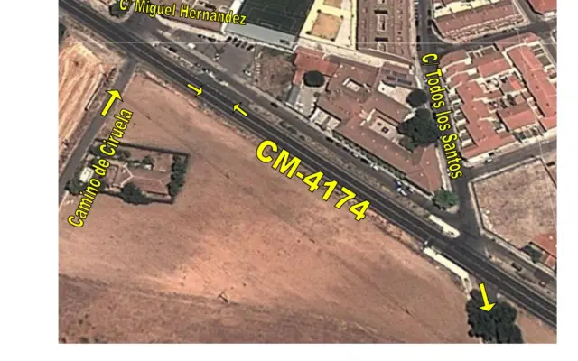 Croquis del dispositivo especial de circulación de vehículos hacia el Cementerio Municipal de Miguelturra durante la festividad de Todos los Santos 2026