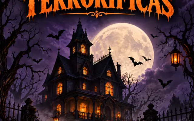 Decoración de Halloween en una vivienda de Miguelturra para el concurso de casas terroríficas