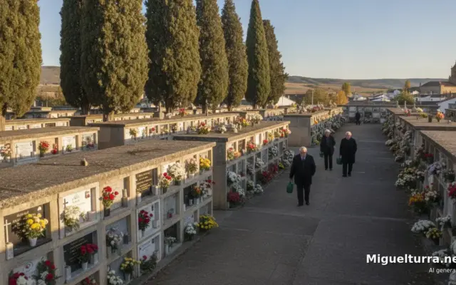 Cementerio municipal de Miguelturra en una tarde de otoño