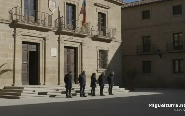 Concentración de silencio frente al Ayuntamiento de Miguelturra en repulsa por la violencia machista